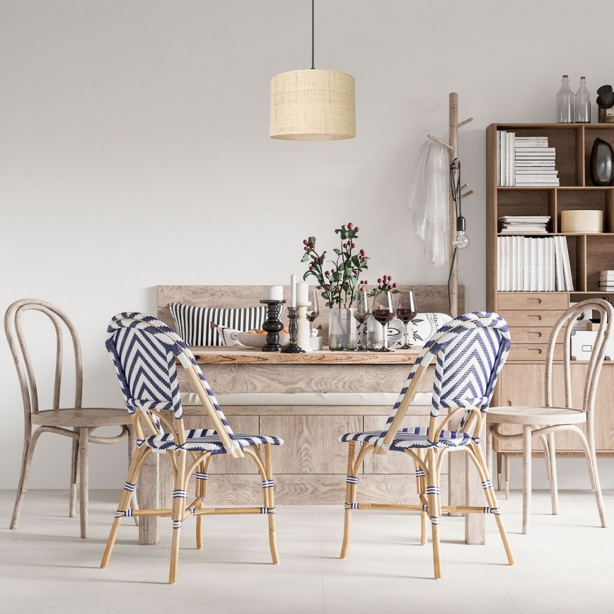 Luster na užetu RATTAN 1xE27/60W/230V promjer 25 cm ratan