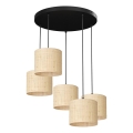 Luster na užetu RATTAN 5xE27/60W/230V ratan