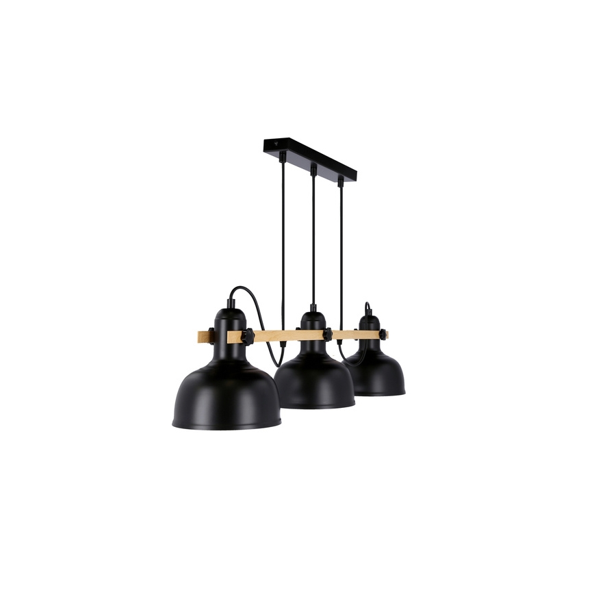 Luster na užetu RENO 3xE27/40W/230V crna/smeđa