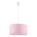 Luster na užetu RONDO KIDS 1xE27/15W/230V ružičasta