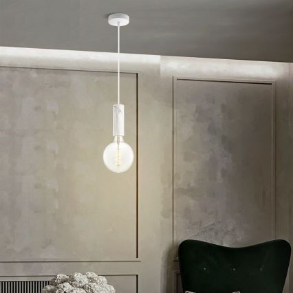 Luster na užetu SAGA 1xE27/40W/230V mramorni