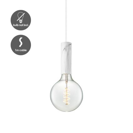 Luster na užetu SAGA 1xE27/40W/230V mramorni