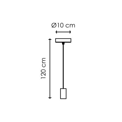 Luster na užetu SAGA 1xE27/40W/230V mramorni