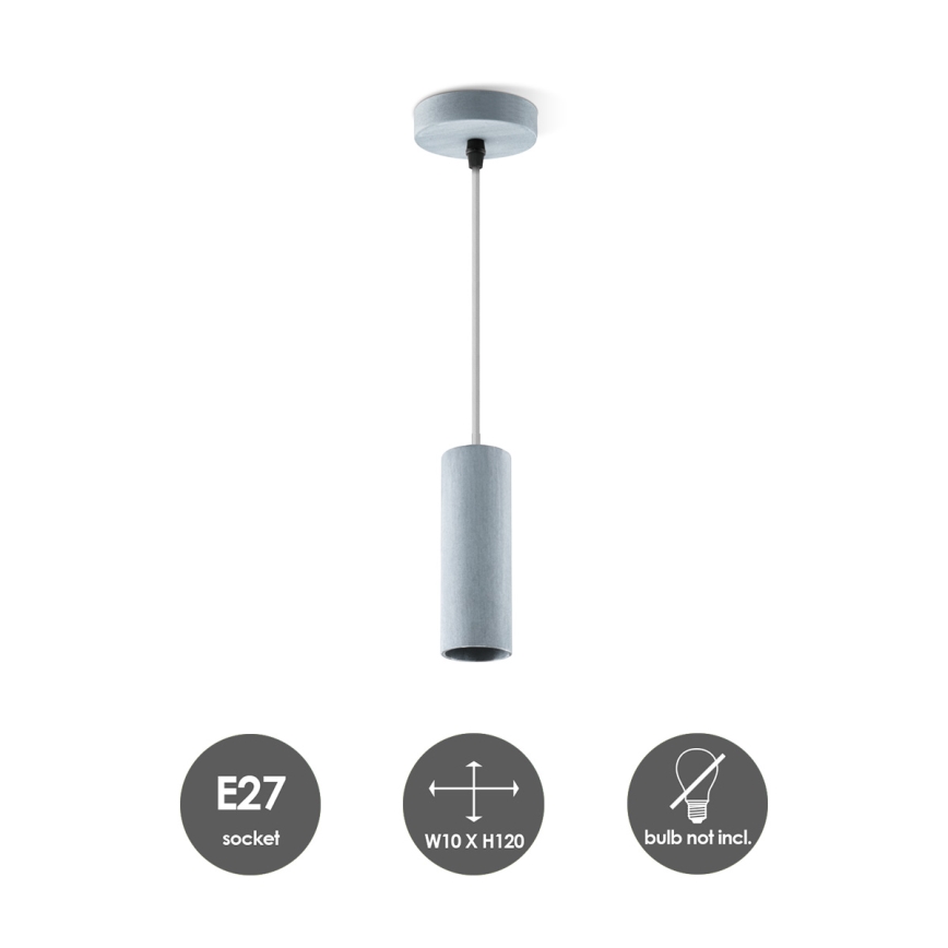 Luster na užetu SAGA 1xE27/40W/230V siva