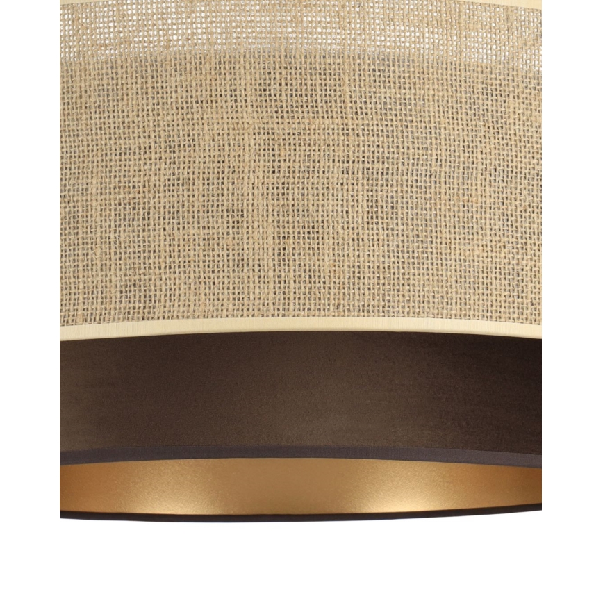 Luster na užetu SARTA 1xE27/60W/230V smeđa/juta