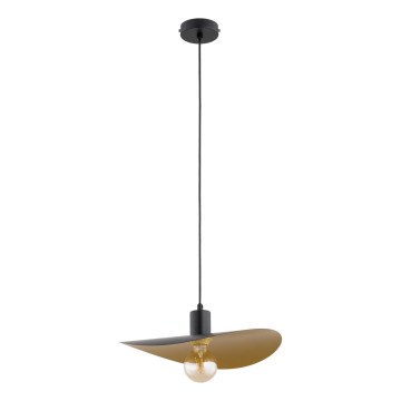 Luster na užetu SAVANA 1xE27/15W/230V pr. 30 cm crna/zlatna