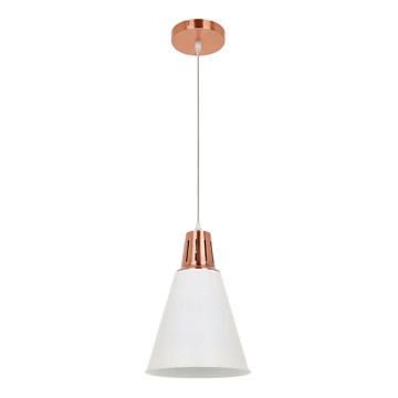 Luster na užetu SHADE 1xE27/15W/230V bakrena/bijela