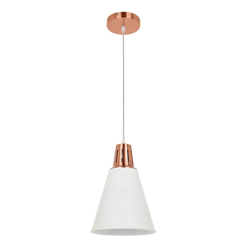 Luster na užetu SHADE 1xE27/15W/230V bakrena/bijela
