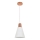 Luster na užetu SHADE 1xE27/15W/230V bakrena/bijela