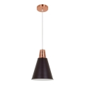 Luster na užetu SHADE 1xE27/15W/230V bakrena/crna