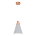 Luster na užetu SHADE 1xE27/15W/230V bakrena/siva