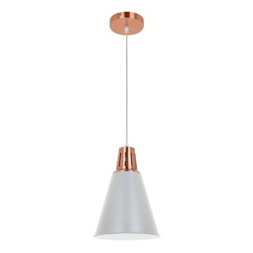 Luster na užetu SHADE 1xE27/15W/230V bakrena/siva