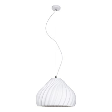 Luster na užetu SILVO 1xE27/60W/230V promjer 38 cm bijela
