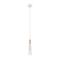 Luster na užetu SIMON 1xE27/60W/230V bukovina