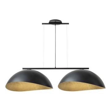 Luster na užetu SOLAR 2xE27/60W/230V crna