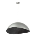 Luster na užetu SOLARIS 1xE27/60W/230V promjer 48 cm srebrna/crna