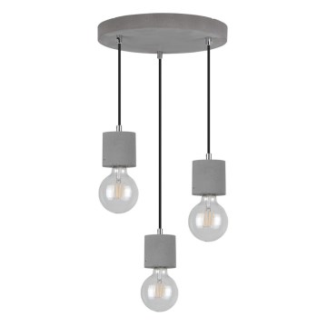 Luster na užetu STRONG 3xE27/60W/230V beton