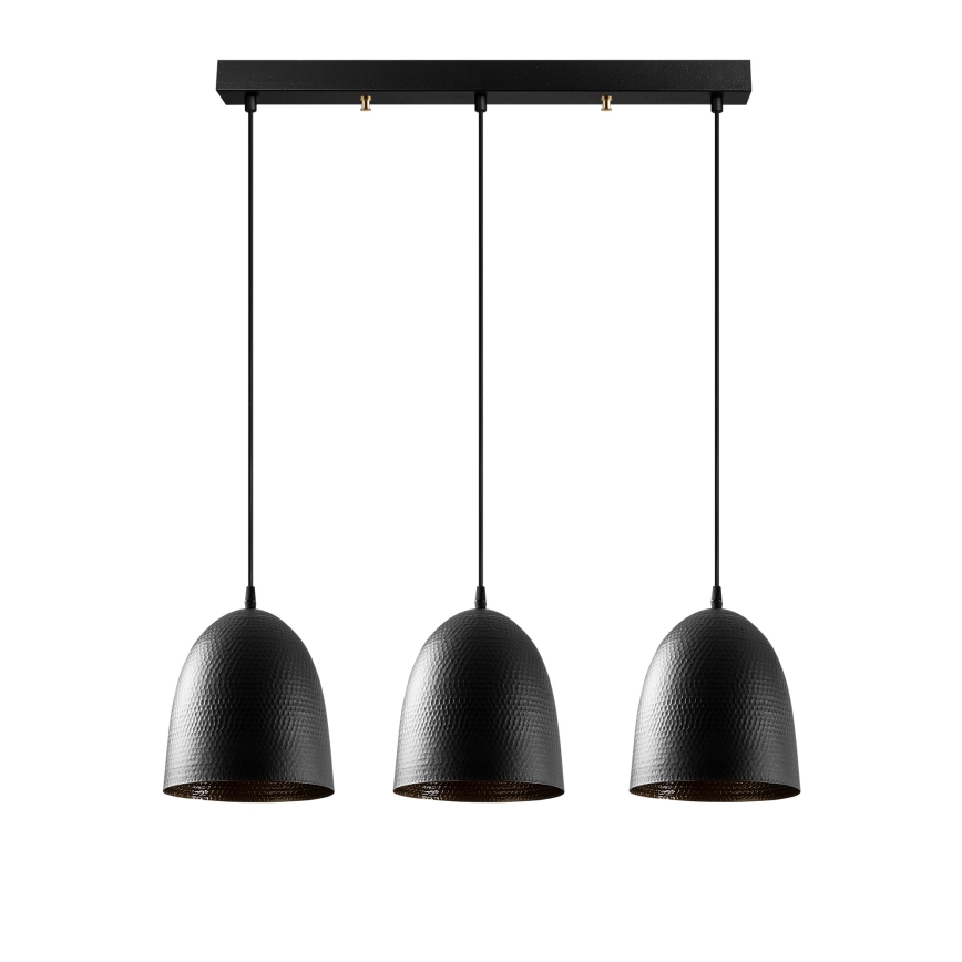 Luster na užetu TATTOO 3xE27/40W/230V crna