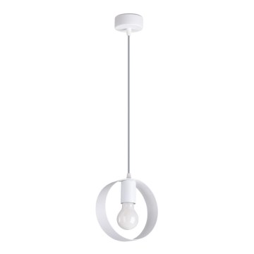 Luster na užetu TITRAN 1xE27/60W/230V bijela