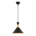 Luster na uzici MONZA 1xE27/40W/230V promjer 25 cm crna/zlatna