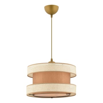 Luster na vrvici HALO 1xE27/60W/230V smeđa/kremasta