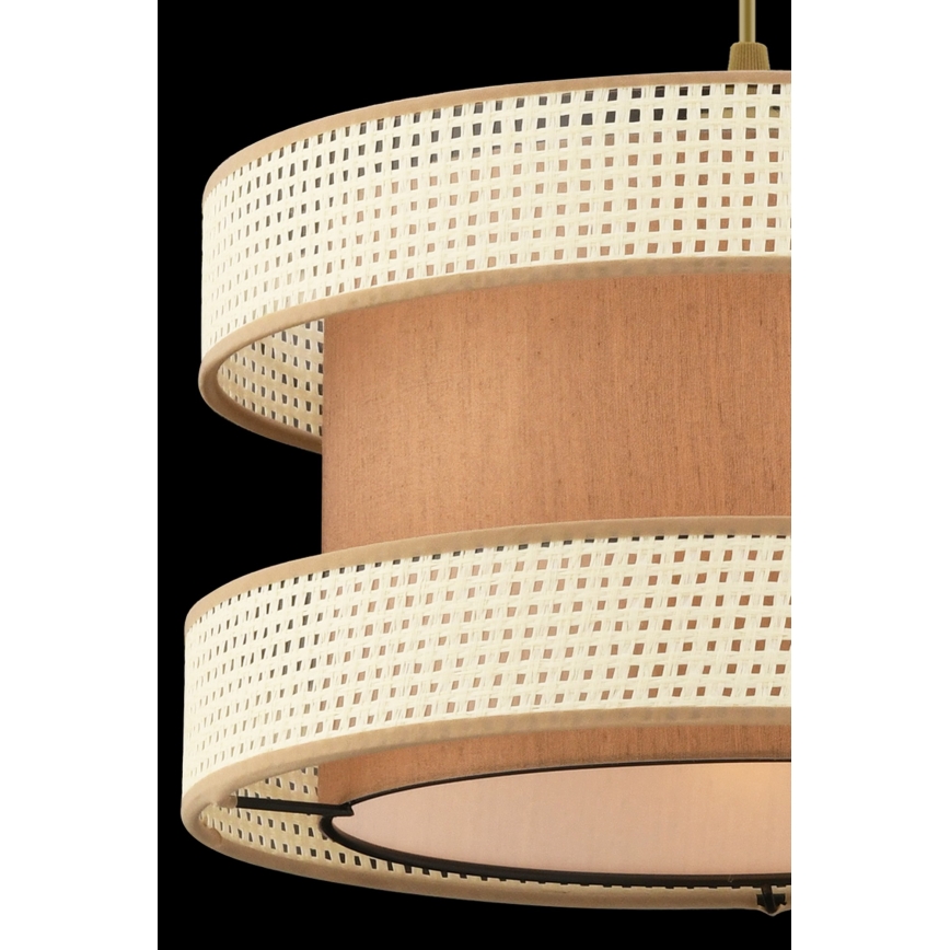 Luster na vrvici HALO 1xE27/60W/230V smeđa/kremasta