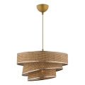 Luster na žici COUPER 1xE27/60W/230V smeđa/ sjajni krom