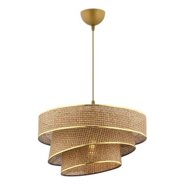 Luster na žici COUPER 1xE27/60W/230V smeđa/zlatna