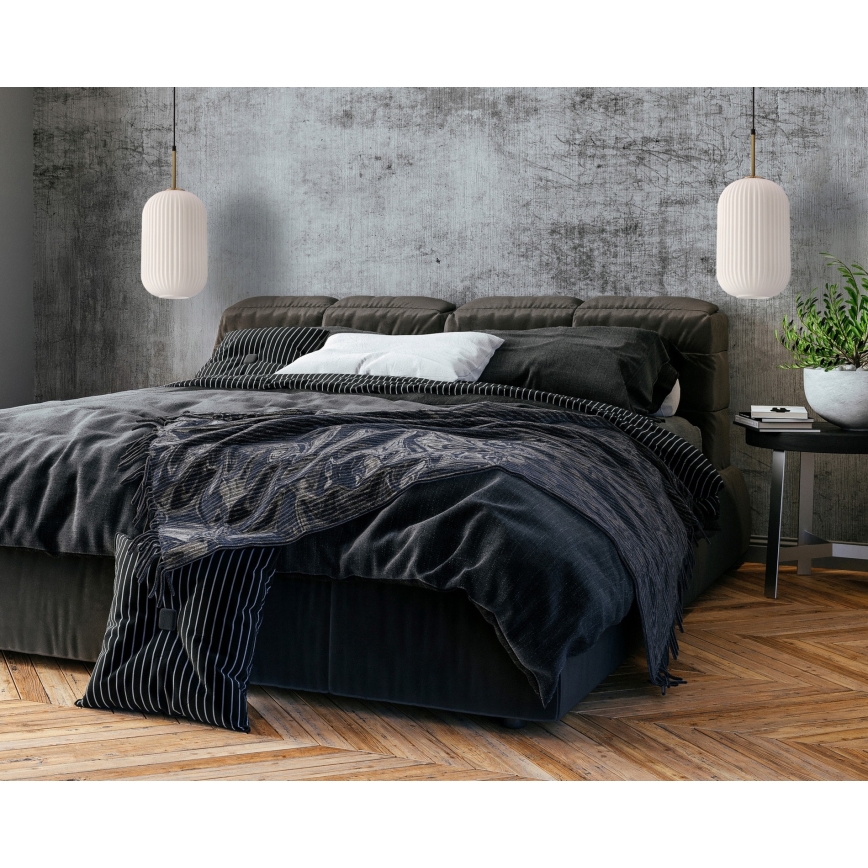 Luster na žici CRESTO 1xE27/40W/230V bijela/zlatna