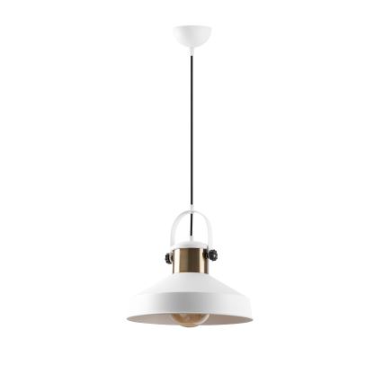 Luster na žici DODO 1xE27/40W/230V bijela/bronzana