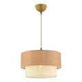 Luster na žici ECHO 1xE27/60W/230V smeđi/kremasti
