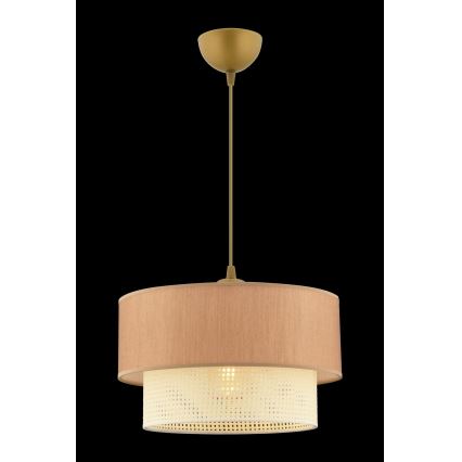 Luster na žici ECHO 1xE27/60W/230V smeđi/kremasti