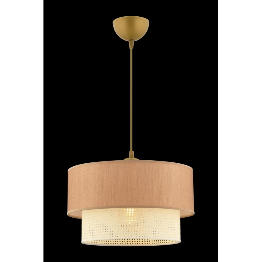 Luster na žici ECHO 1xE27/60W/230V smeđi/kremasti