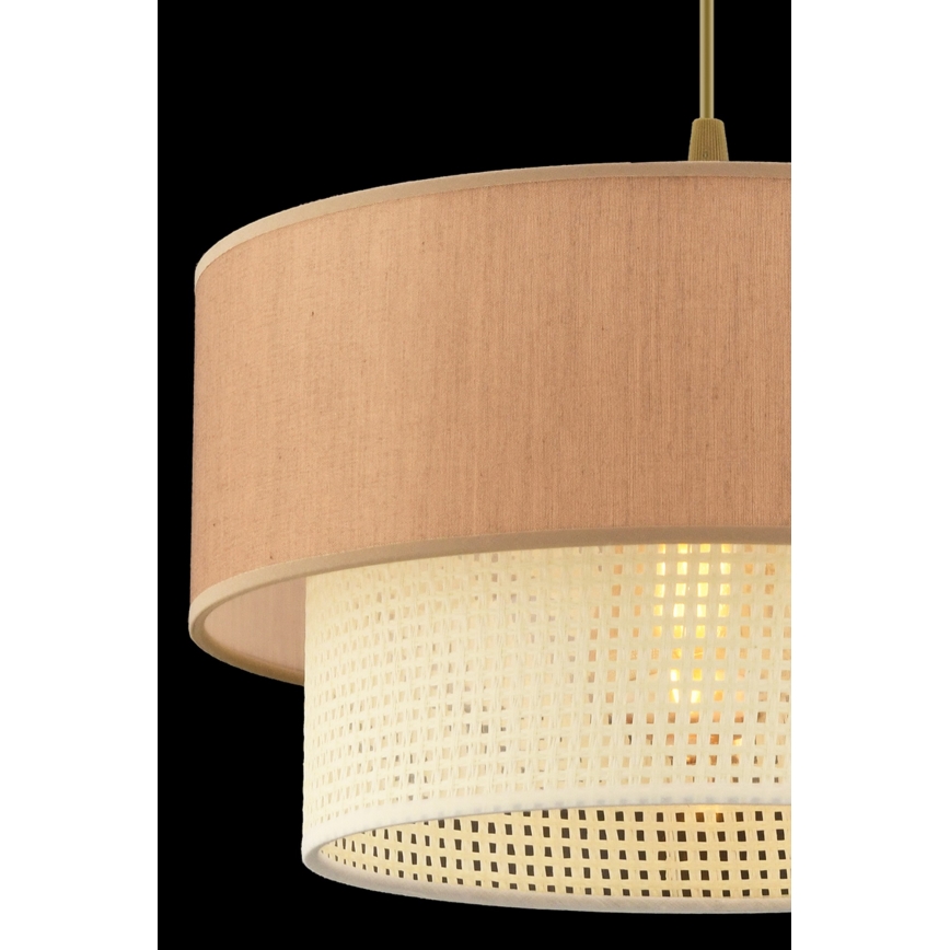 Luster na žici ECHO 1xE27/60W/230V smeđi/kremasti