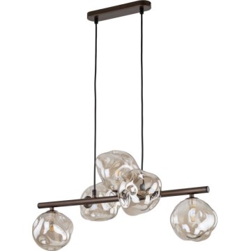 Luster na žici LAVA 5xG9/8W/230V brončana/zadimljena bež