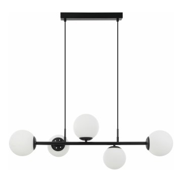 Luster na žici MADDIE 5xE14/5W/230V crna