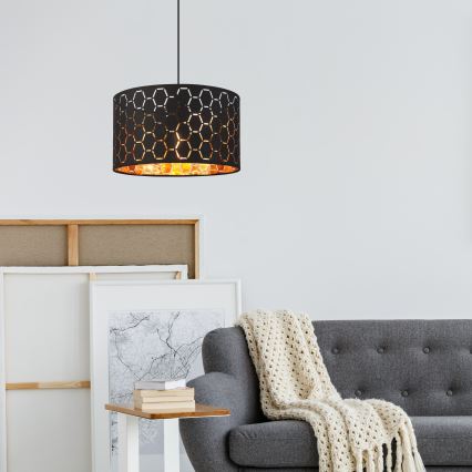 Luster na žici ULLE 1xE27/15W/230V crna