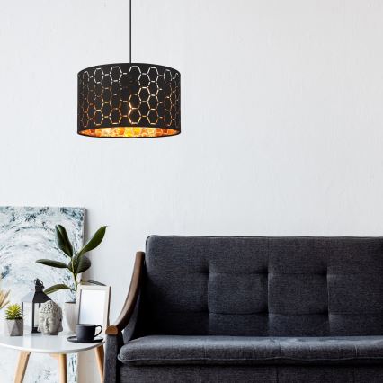 Luster na žici ULLE 1xE27/15W/230V crna