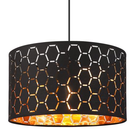 Luster na žici ULLE 1xE27/15W/230V crna