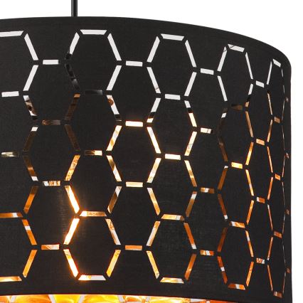Luster na žici ULLE 1xE27/15W/230V crna