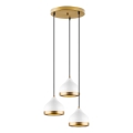 Luster na žici YILDO 3xE27/40W/230V bijela/zlatna