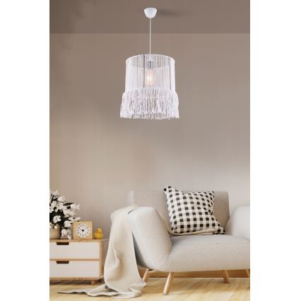 Luster NESS MACRAME 1xE27/40W/230V bijeli