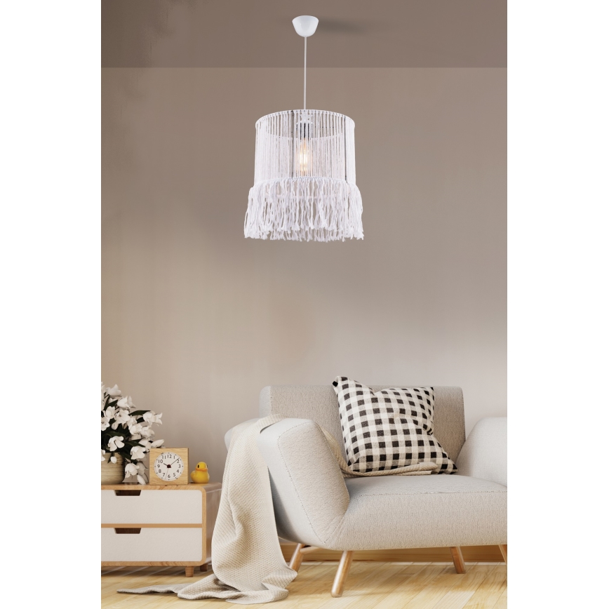 Luster NESS MACRAME 1xE27/40W/230V bijeli