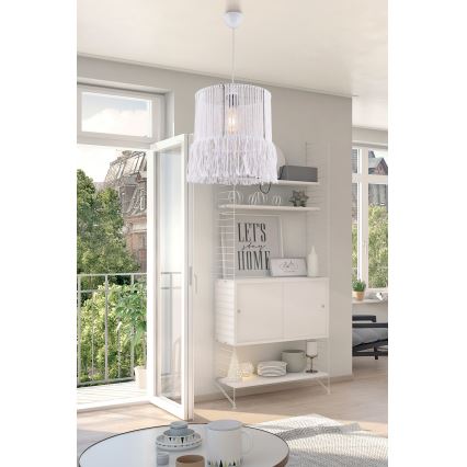 Luster NESS MACRAME 1xE27/40W/230V bijeli
