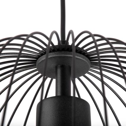 Luster OVELLA na sajli 1xE27/15W/230V, promjer 36 cm, crni