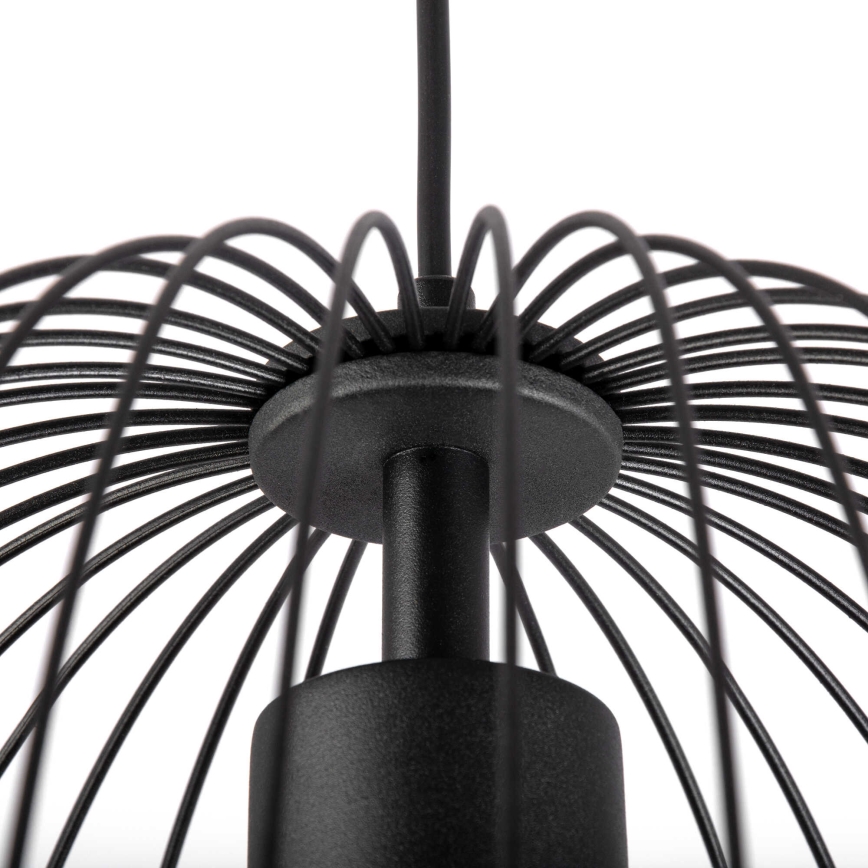 Luster OVELLA na sajli 1xE27/15W/230V, promjer 36 cm, crni