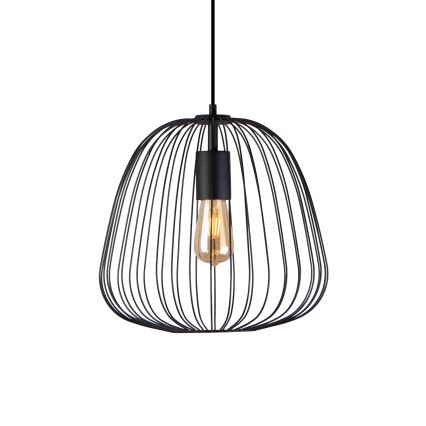 Luster OVELLA na sajli 1xE27/15W/230V, promjer 36 cm, crni