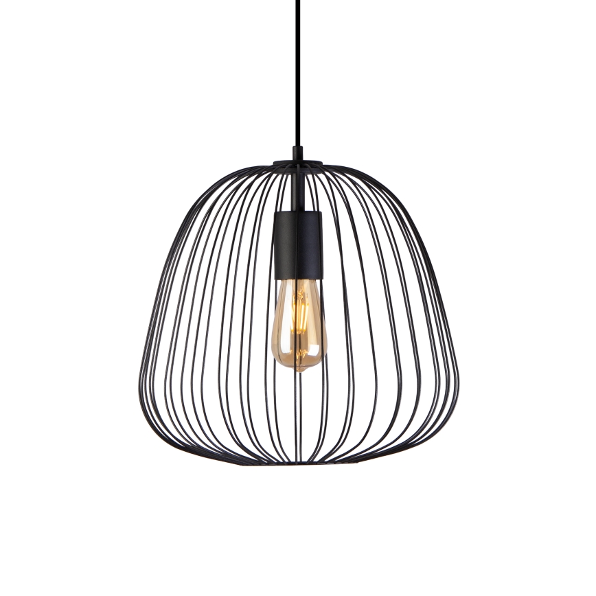 Luster OVELLA na sajli 1xE27/15W/230V, promjer 36 cm, crni