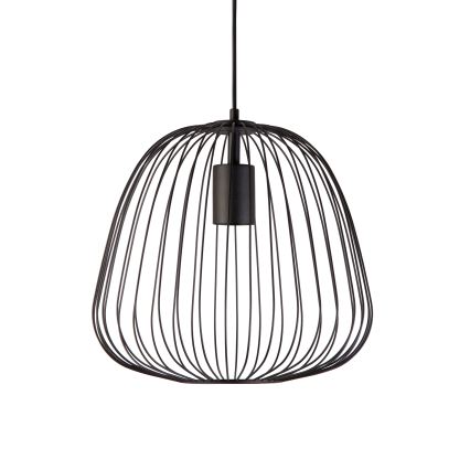 Luster OVELLA na sajli 1xE27/15W/230V, promjer 36 cm, crni