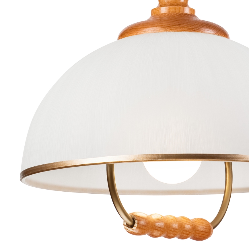 Luster podesive visine RAMONA 1xE27/60W/230V bež/smeđa/bor